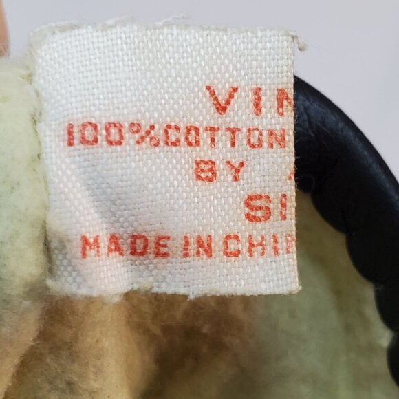 Vintage Avon Womans Black Vinyl Gloves Lined W/ Fleece Size Small Driving Gloves - Picture 5 of 10